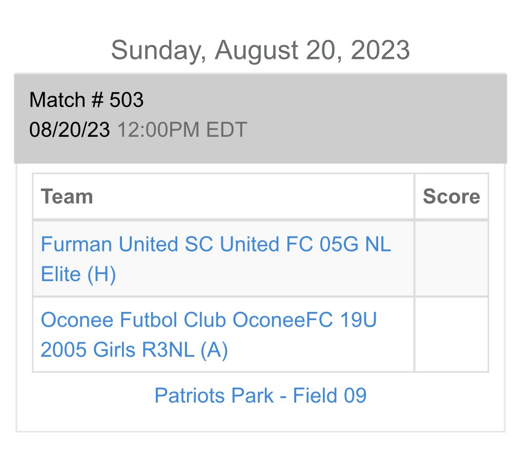 If you can make it to Patriot’s Park in Grovetown, GA today at noon…. You’ll be in for some great soccer!