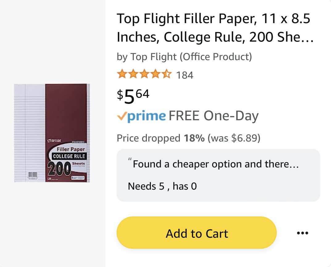 MsIHistory's tweet photo. I realized that I have no loose leaf for this year!
I have many students who love taking notes on paper.
I also need the loose leaf for their AP essays and short responses.
Could anyone donate a pack? I’m looking for 5 in total.
#clearthelist
https://t.co/Pb3bKedtG2 https://t.co/Rl4CBHgPQX