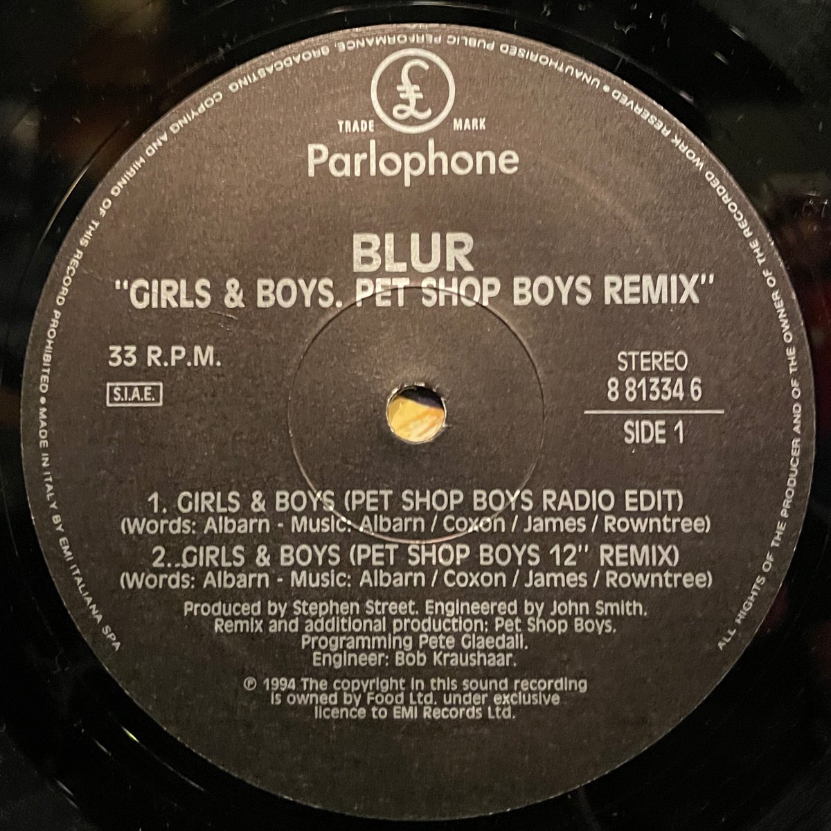 ほな12いこか
BLUR / Girls & Boys (Pet Shop Boys Remix) [’94 ITA. Parlophone --- 8 81334 6]
#blur #GirlsAndBoys #StephenStreet #parklife #PetShopBoys #vinylbar #musicbar #レコードバー #mhc20082023
youtube.com/watch?v=BA5v3W…