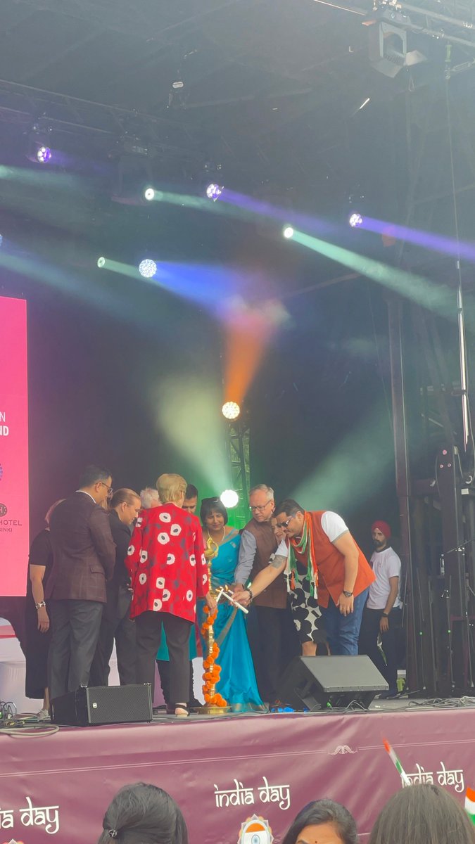 RoutaDigital's tweet photo. Our founder &amp; board member, Krushna Mishra, lights up lamp at India Day 2023 with a heartfelt speech, tracing Routa Digital's incredible journey from inception to present. Proud to celebrate our heritage &amp; friendship together! 🇮🇳 🇫🇮

@intia_paiva @IndEmbFinEst 
#RDatIndiaDay2023 https://t.co/uZP4rr701P