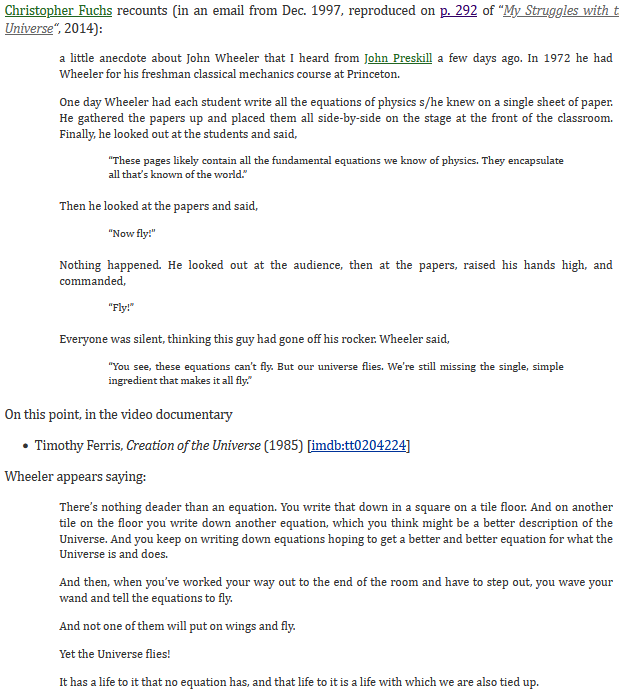 <a href="/postquantum/">Jonathan Oppenheim</a> More on Wheeler commanding equations to fly:
ncatlab.org/nlab/show/John…