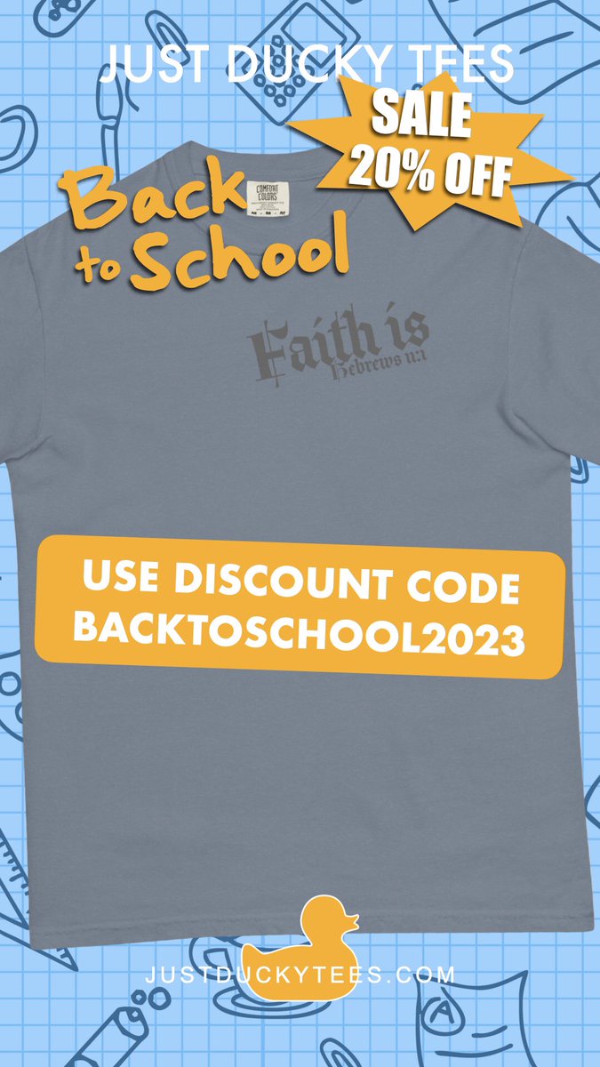 amyhigha's tweet photo. Coming into the final 2 weeks of our massive sale! Now is the best time to order a few new tees for the school year! https://t.co/hPvPaISCQ9

#justduckytees #backtoschool #sale #tees #tshirts #clothing #clothingbrand #apparel #smallbusiness https://t.co/atyhHcN0u0