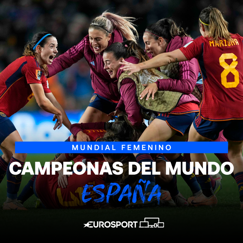 Eurosport_ES's tweet photo. 🇪🇸🏆🇪🇸 ¡𝐂𝐀𝐌𝐏𝐄𝐎𝐍𝐀𝐒 𝐃𝐄𝐋 𝐌𝐔𝐍𝐃𝐎! 🇪🇸🏆🇪🇸

🌟 La @sefutbolfem culmina un Mundial de ensueño y derrota a Inglaterra para bordar su primera estrella y entrar en la historia.

🥇 𝐿𝐴𝑆 𝐶𝐻𝐼𝐶𝐴𝑆 𝐷𝐸 𝑂𝑅𝑂.

#FIFAWWC  | #ESP