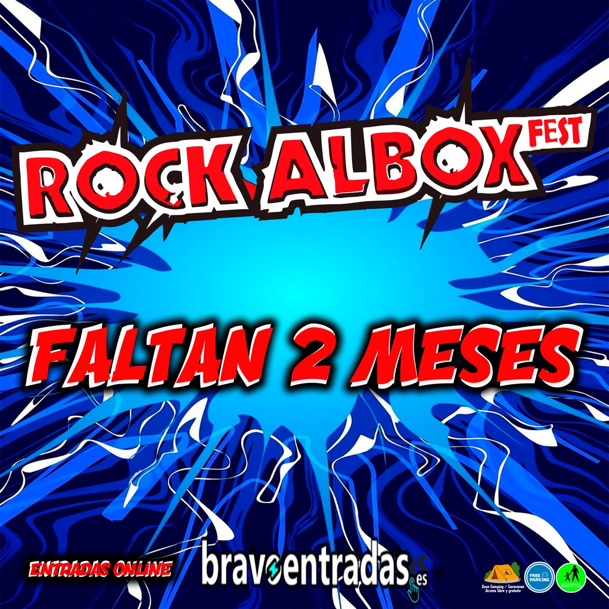 𝓡𝓸𝓬𝓴 𝓐𝓵𝓫𝓸𝔁 𝓕𝓮𝓼𝓽
📷 Entradas anticipadas en: 📷📷
bravoentradas.es/es/events/38-r…
#38rockalbox #Albox #almeria #festival2023