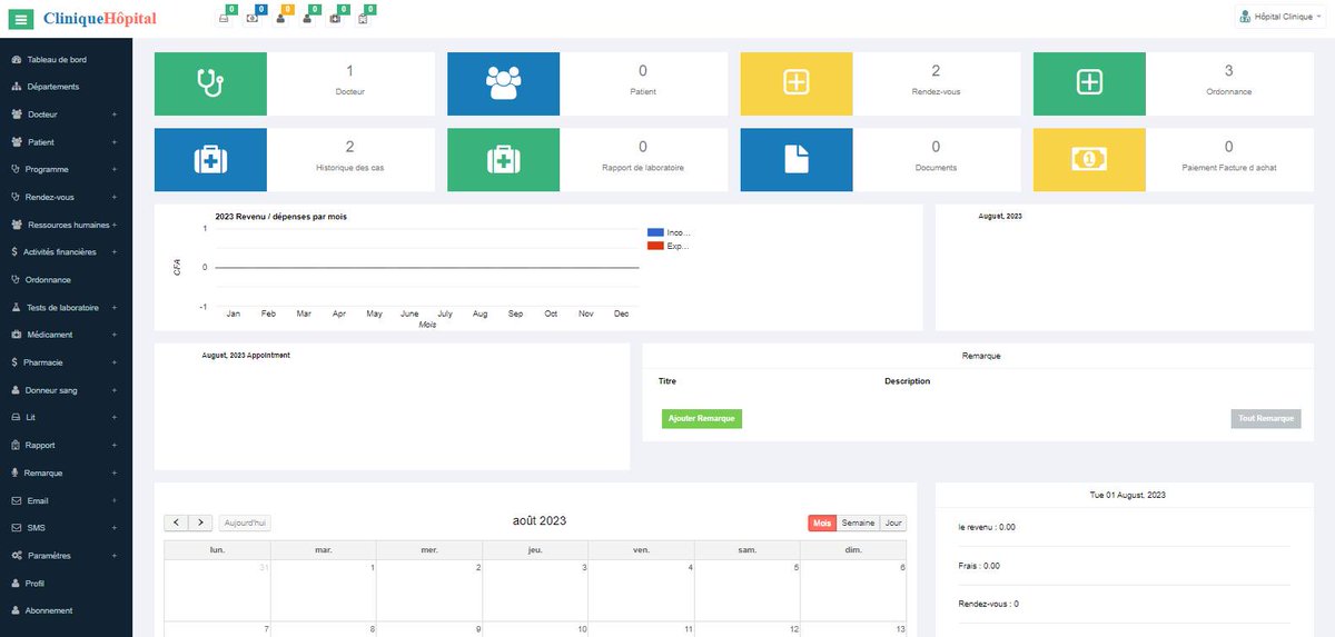 alainwebcreator's tweet photo. Avez-vous besoin d'un logiciel de gestion des hôpitaux ou de digitalisation de nos centres de santé ?
#hopital237 est la Solution ultime pour tout type de:
    - Clinique
    - Hôpital
Rdv sur:  https://t.co/LzdrZjkvv5 

   👉Login Admin: admin@hms.com  et password:  12345 https://t.co/Hduj2bIarG