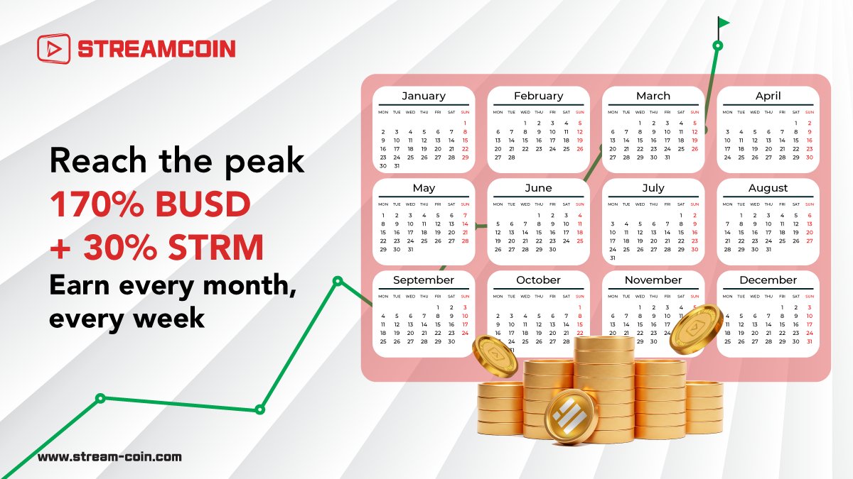 streamcoin_strm's tweet photo. 🔼 Go beyond the ordinary with #STRM!
🤑 Rewards of 170% in $BUSD are shared weekly, and 30% of $STRM are shared monthly; this is what you get on every single trade.
👉 Unlock a stream of rewards with #STRMTrade. Get started now at https://t.co/NaX4dDMqzM
#StreamCoin #BUSD #CryptoCommunity #Rewards #BSC #cryptocurrency #CryptoTwitter #cryptonewstoday #Traders #CryptoWorld
