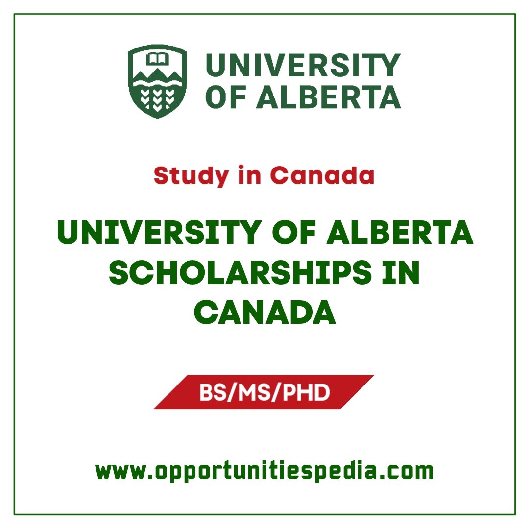 Opedia3's tweet photo. University of Alberta Scholarships 2024 in Canada 🇨🇦

Study in Canada 

Details: https://t.co/7eZDZN40T1

📌 Scholarship Host Country: Canada
📌 Host: University of Alberta
📌 Course Level: Undergraduate, Masters, PhD
📌 Eligibility: International Students

Deadline : Varies https://t.co/2CGE7xPqzT