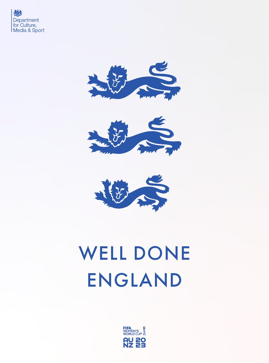 Well done <a href="/Lionesses/">Lionesses</a> on a brilliant <a href="/FIFAWWC/">FIFA Women's World Cup</a> campaign 🦁

You've made the nation proud! 🏴󠁧󠁢󠁥󠁮󠁧󠁿

#FIFAWWC