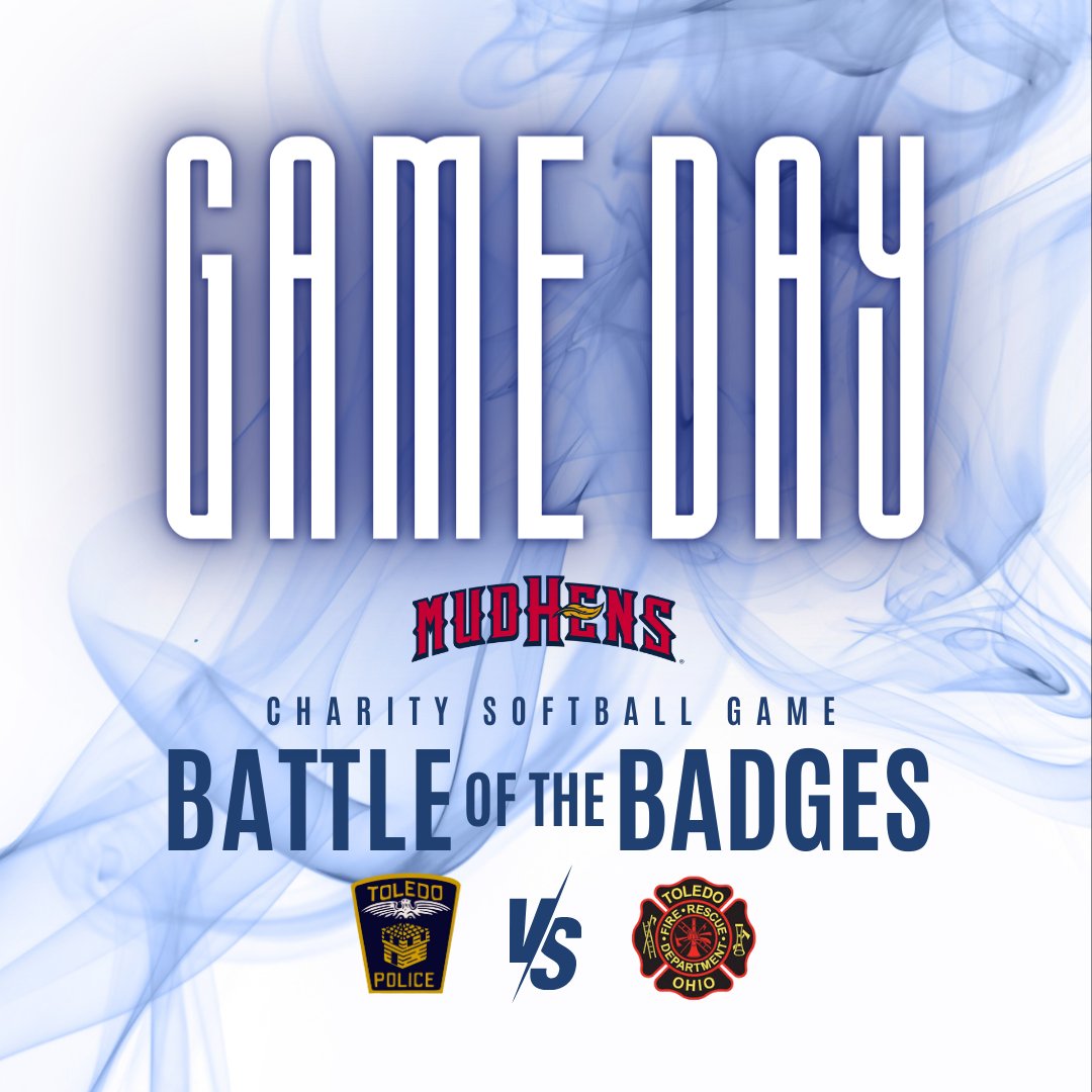 Toledo_PD's tweet image. It's GAMEDAY!! Show your hometown pride at the 8th annual Battle of the Badges softball game between  #toledopolice and #toledofire,  following the Toledo Mud Hens vs. the Omaha Storm Chasers.

Tickets are still available. Visit bit.ly/mh_badges and secure your seat!