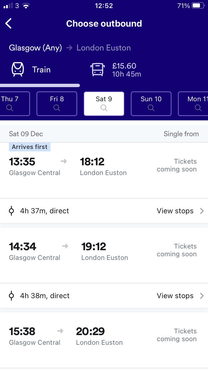 traz_mac's tweet photo. Trying to book a train from Glasgow to London in December & guess what? It’s impossible 🤬🤬🤬 Nothing works in this shitty country @LNER @ScotRail @scotgov @FionaHyslop @Mark_J_Harper #brokenbritain #backwardsbritain https://t.co/Uus81Pmshr