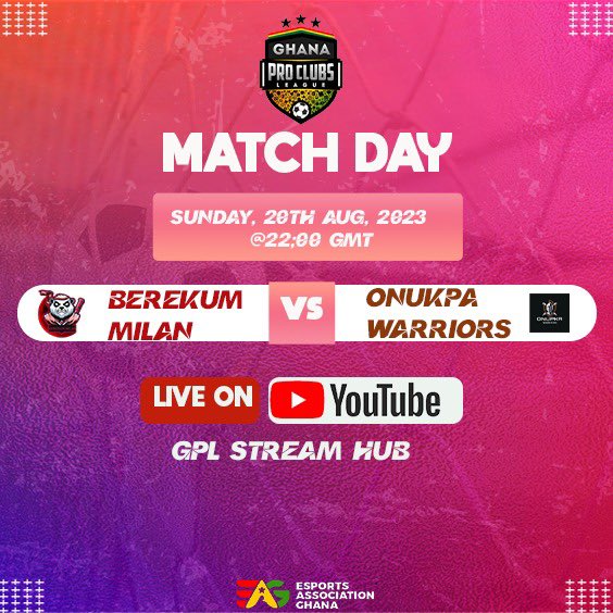 Ghanaproclubs's tweet photo. It’s Match Day!!!
@CougarsGH vs @groundupxi 
@msftsfc vs @ClubdeUltimo 
@GHallstar vs @abrimgengfc 
@BerekumMilan vs @OnukpaWarriors 
#GPL #FIFA23 #EAFC24 #proclubs https://t.co/UuljHjYpNg