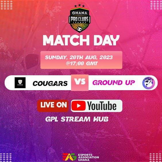 Ghanaproclubs's tweet photo. It’s Match Day!!!
@CougarsGH vs @groundupxi 
@msftsfc vs @ClubdeUltimo 
@GHallstar vs @abrimgengfc 
@BerekumMilan vs @OnukpaWarriors 
#GPL #FIFA23 #EAFC24 #proclubs https://t.co/UuljHjYpNg