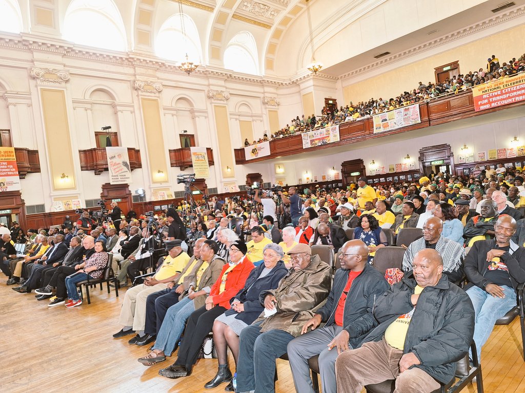 mfullard2's tweet image. Commemorating 40th anniversary of the United Democratic Front in Jhb City Hall and the values of non-racialism, grassroots democracy that mobilized a nation to defeat apartheid. These values are sorely needed still to defeat the scourge of inequality, corruption, poverty. #UDF40
