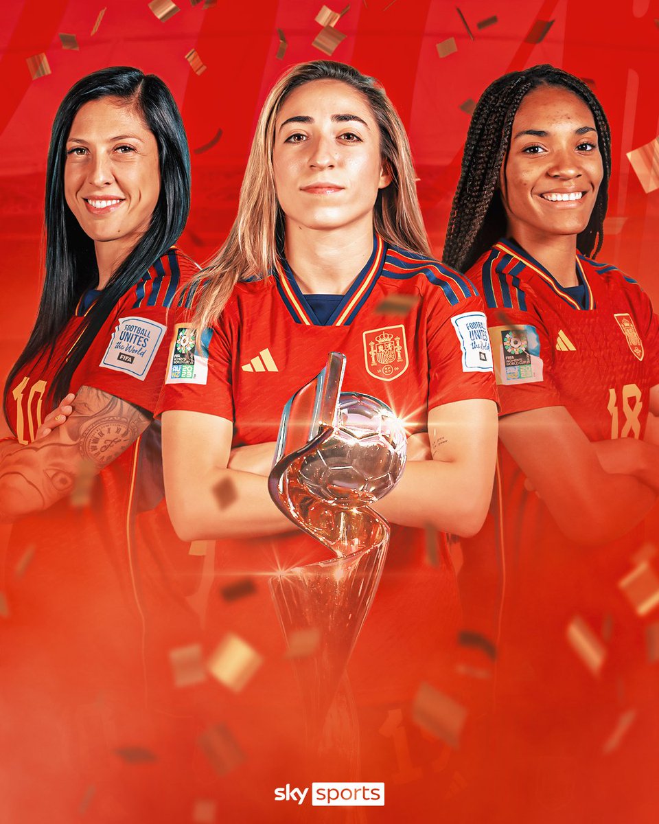 SkyFootball's tweet photo. BREAKING: Spain have won the Women's World Cup! 🇪🇸🏆 https://t.co/ExdwFRAMiF