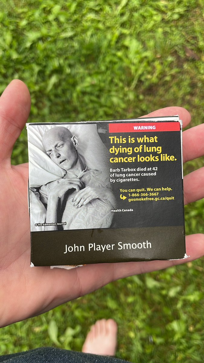 righyaway's tweet photo. “Ok come up with a name for the cancer patient on the cigarette warning”

“How about Barb… ……tar box..?” https://t.co/eTBYVKWYtD