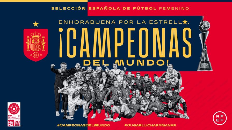 🏆Desde JUPOL queremos felicitar a la <a href="/SEFutbolFem/">Selección Española Femenina de Fútbol</a>.

💪CAMPEONAS DEL MUNDO DE FÚTBOL!!!

👏Enhorabuena CAMPEONAS.

#JugarLucharYGanar I #FIFAWWC

🌍#CampeonasDelMundo