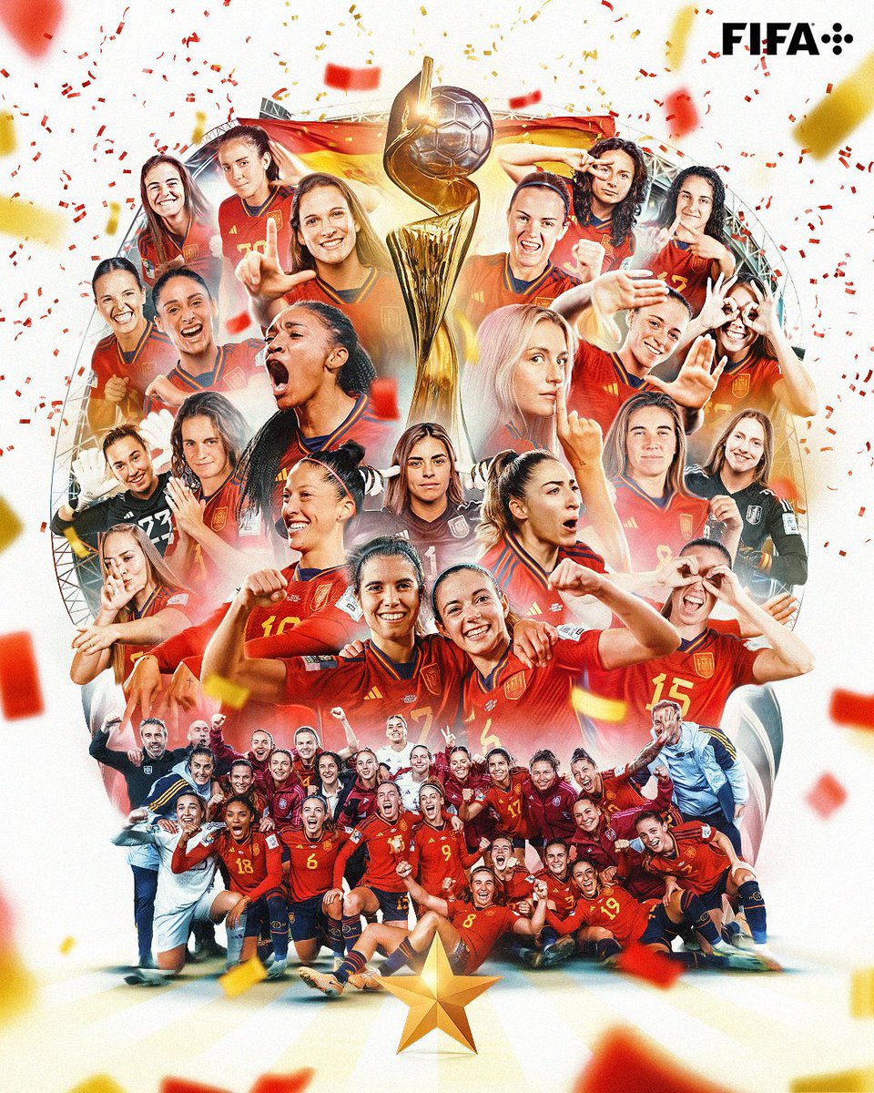 CAMPEONAS DEL MUNDO!!🥹
ORGULLO TOTAL Y ABSOLUTO!!♥️♥️
#ESP #CopaDelMundo #Campeonas