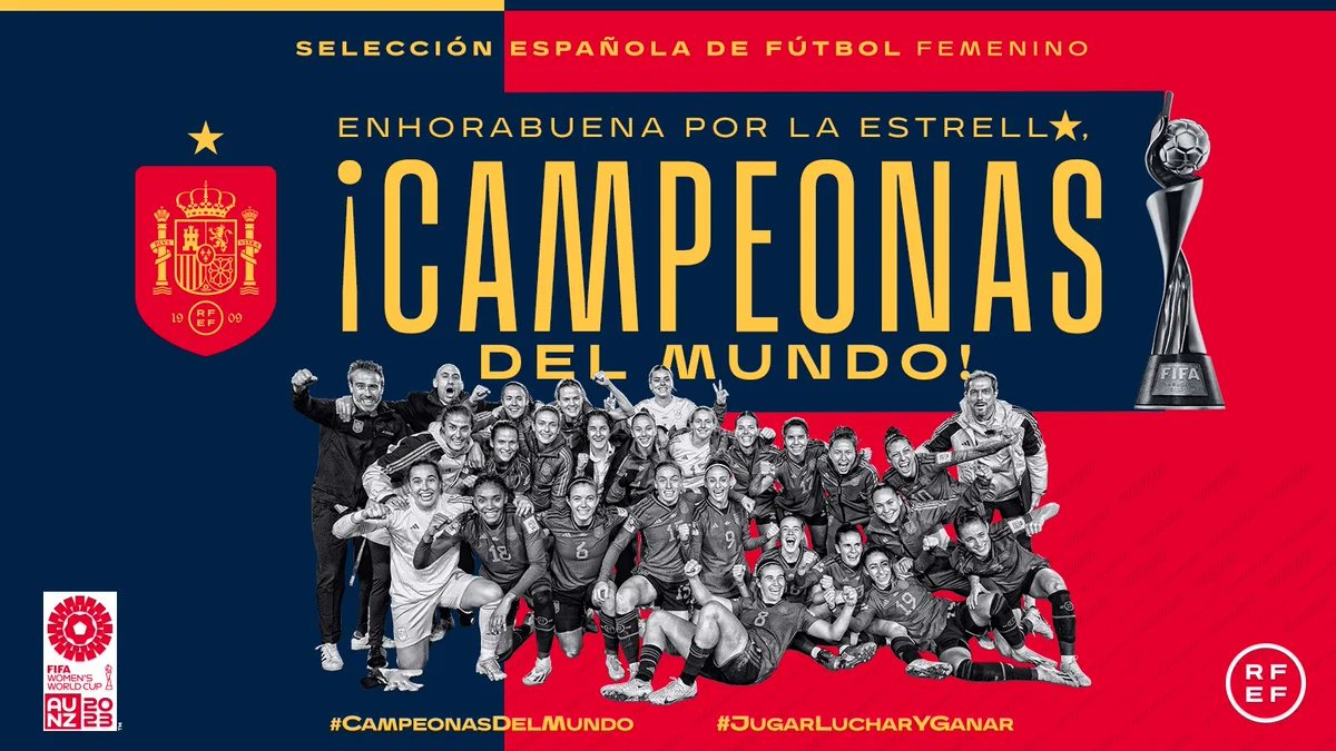 Vithas's tweet photo. En nombre de los 12.500 profesionales que conforman Vithas, nuestra más emocionada felicitación a las extraordinarias jugadoras de la @SEFutbolFem, que hoy ya son las mejores del mundo. ¡¡Bravas!! 🩵🩵🩵 

#JugarLucharYGanar I #FIFAWWC 
#cuidamostupasión #vivirparacuidarte https://t.co/EJIbgaWHbs