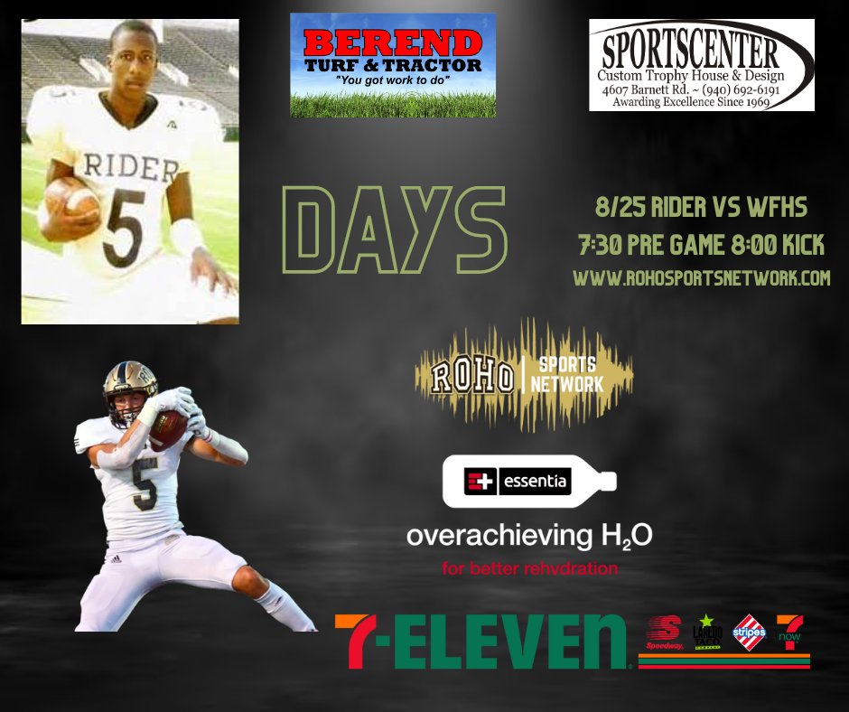 5 Days ROHO Nation! 2 #5's today! Markelle Martin was All-District and All-State at DB. All-Big 12 and All-American at Oklahoma State. Currently, DC at Midland Greenwood HS. <a href="/KadenJones0/">Kaden Jones</a> was All-District at 3 positions WR-DB-Punter. Currently playing college football at Harding.