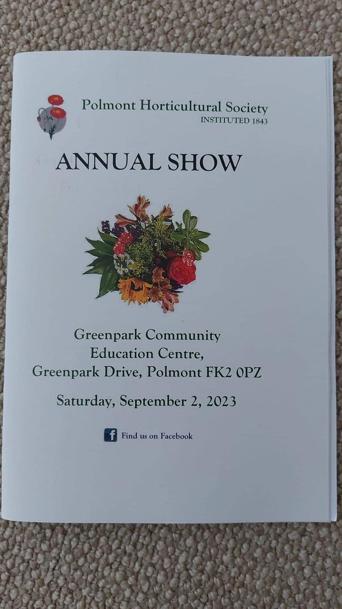 PolmontHS17's tweet photo. Our annual flower show will be held on Saturday 2nd September 2023 at the Greenpark Centre, Polmont. 😃 

Please check our Facebook page for our our booklet 'Polmont Horticultural Society.' 

We are looking forward to seeing you and all of your wonderful entries. 
🌿🌞🌸🪴🐝 https://t.co/hBxHOBZ233