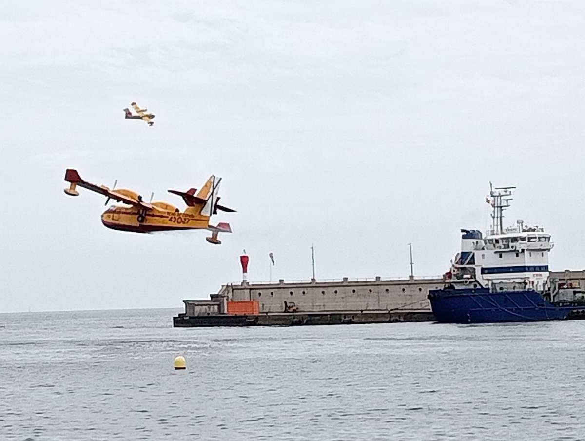 mirrep2's tweet photo. Tras cinco días de incendio, los "botijos" del @EjercitoAire siguen incansables en su lucha contra el fuego. 🇪🇸💪
#Ala43
#Corsarios
#IFArafoCandelaria
#TenerifeFire https://t.co/gRJdBWQWDi