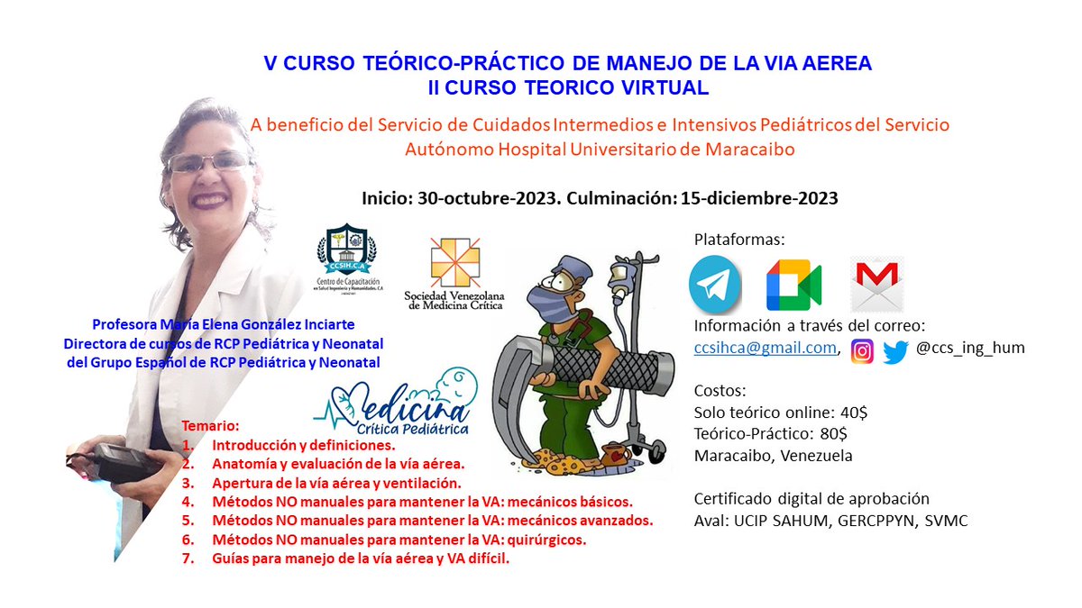 CCsalud_Ing_Hum's tweet photo. Nuevos Cursos #RCPBasica #ManejoViaAerea #RCPNeonatal https://t.co/1WESjTSUVI