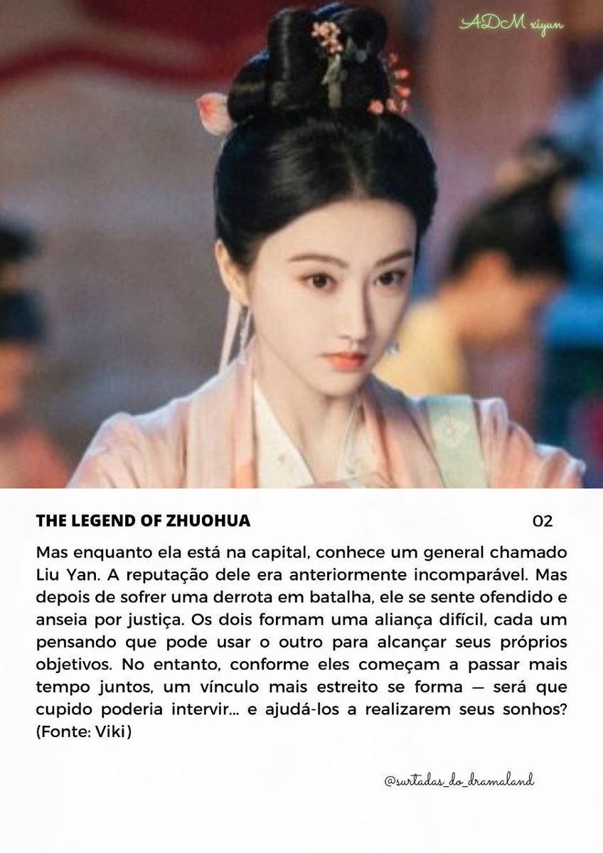 SDramaland's tweet photo. Bom dia surtadinha! Mais um lançamento da Tencent para colocarmos na lista! #TheLegendOfZhuohua é um drama de chinês, com um toque engraçado e maravilhoso que amamos e uma prota super esperta e um prota que se faz de mau no meu ponto de vista, mas vai ficar cadelinha dela. 
+ https://t.co/C4MXNFS9Ym