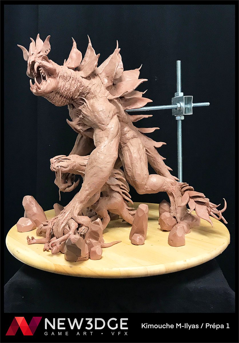 NEW3DGE's tweet image. Exceptional clay model created by Ilyas Kimouche, one of our preparatory class students, during his final week of modeling. 
Well done, Ilyas! 

#new3dge #artschool #claymodel #claymodeling #traditionalmodeling #monsterclay #artwork #studenwork