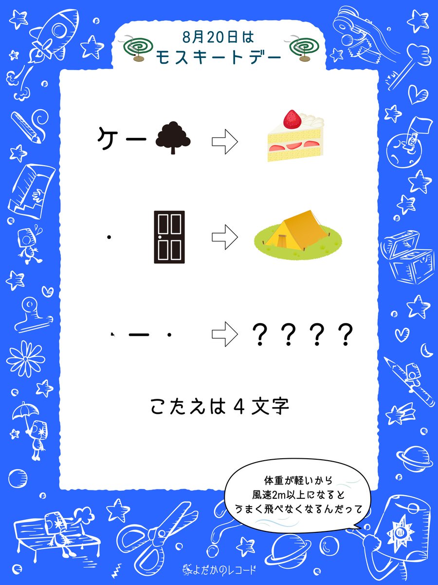 8月20日は、モスキートデー