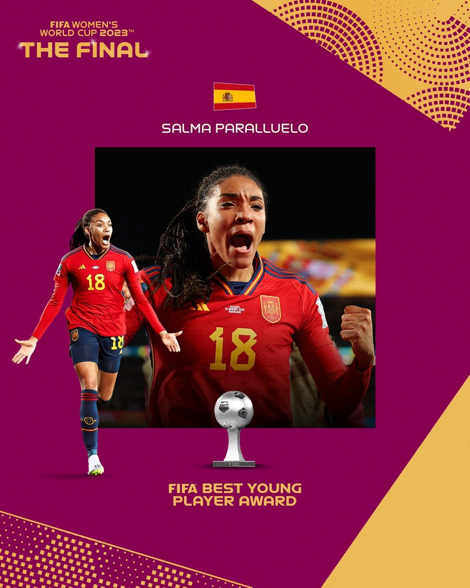 ¡Salma Paralluelo ganó el premio FIFA a la Mejor Jugadora Joven! 👏