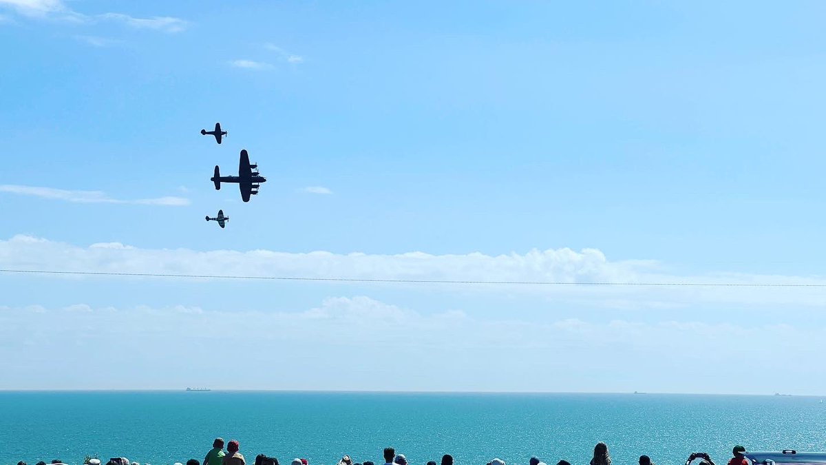 TheCliffeFolkes's tweet photo. Battle of Britain Memorial Flight #redarrows #theleas #thecliffe #kent #visitfolkestonehythe https://t.co/ELu8UFF81t