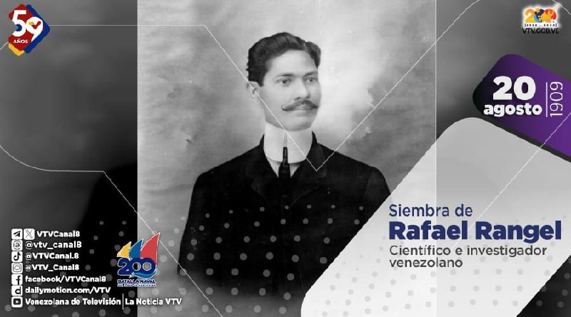 #EFEMÉRIDE🗓️| Se cumplen 114 años de la siembra del ilustre científico trujillano, Rafael Rangel, considerado como el padre del bioanálisis y la parasitología en Venezuela; además, se dedicó a investigar los problemas sanitarios de su época. 

#EstaEsNuestraCultura
