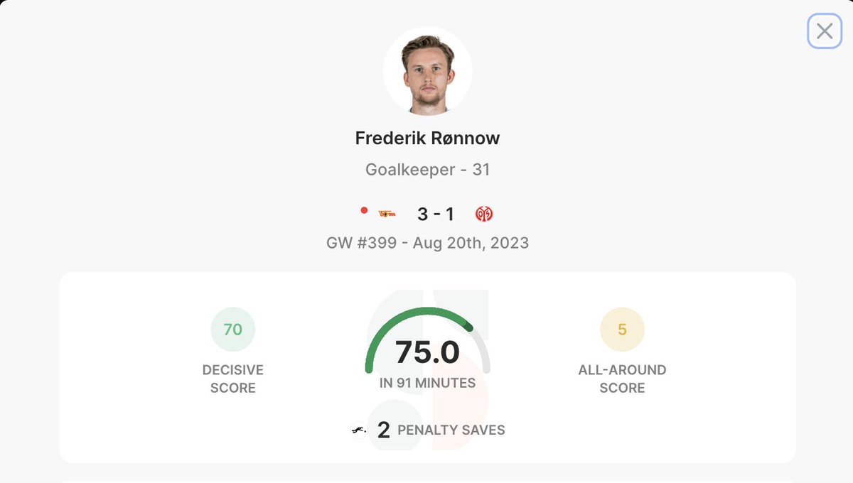 Who needs clean sheet when you have Ronnow? 🔥

#Sorare