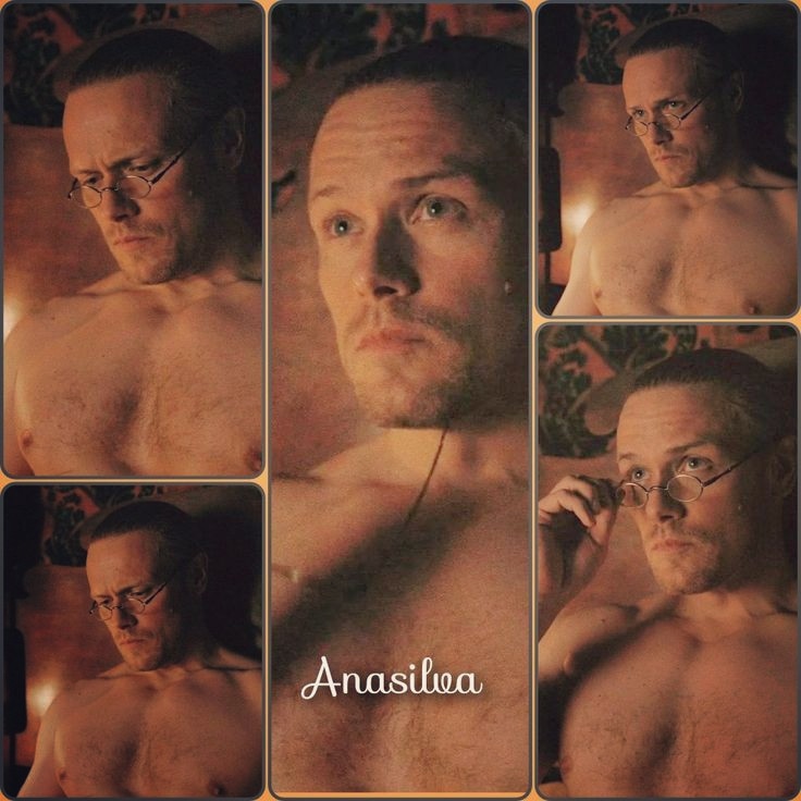 Jamie shirtless, a treasured feat. And yes, I watch Outlander for the history too. And the anthtopological detail. And the costmes. The story, the script, the whole concept. 🤗 - Ana Maria @gomessilvaanamaria020 #SamHeughan #Outlander