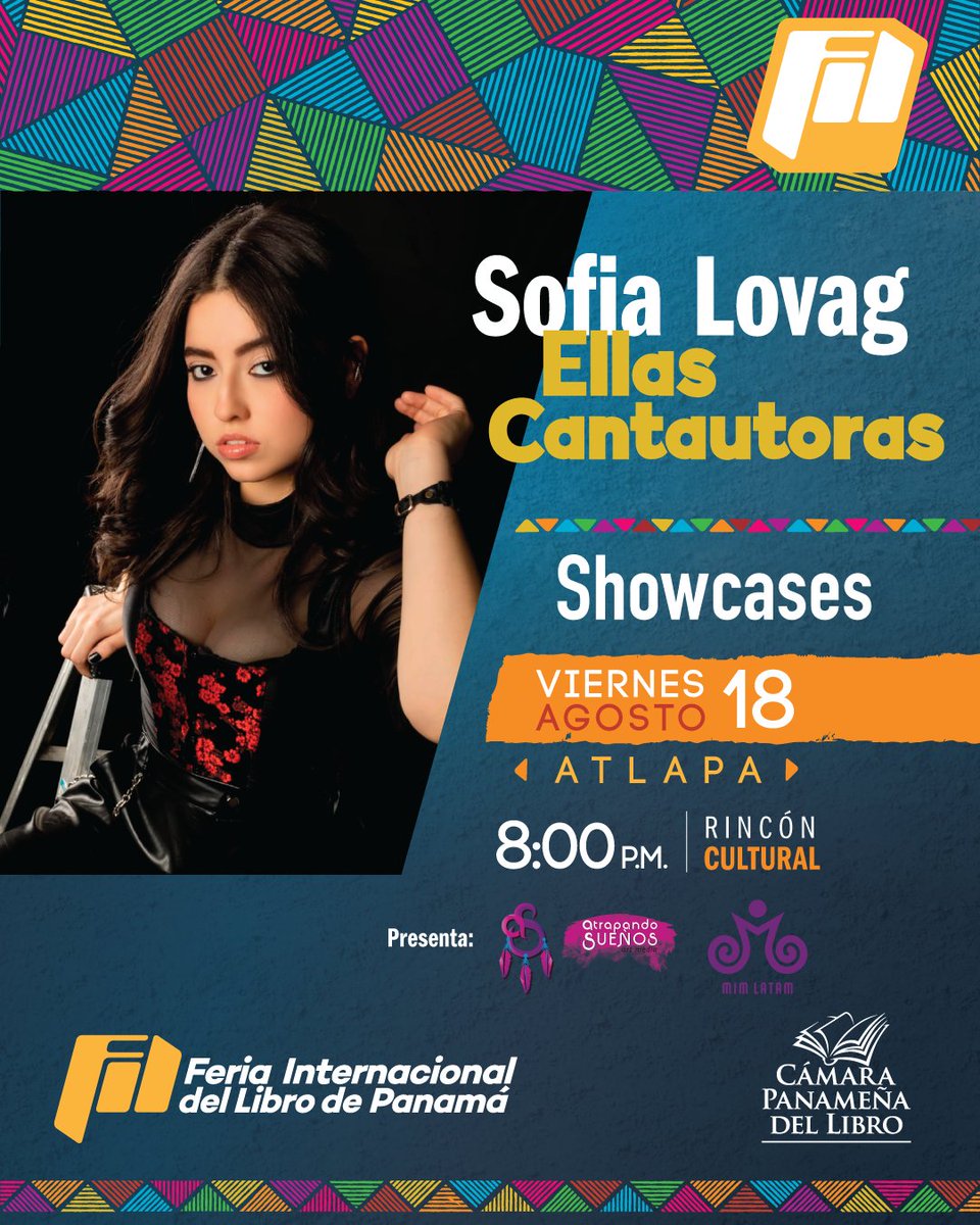 🎶📚Desde el Rincón Cultural de la #FILPanama2023  celebramos a las mujeres que hacen vibrar la cultura y la música en nuestro Territorio.  Estaremos conversando con dos mujeres que están tejiendo puentes entre la música y lo social" y presentando el Showcases Ellas Cantautoras.