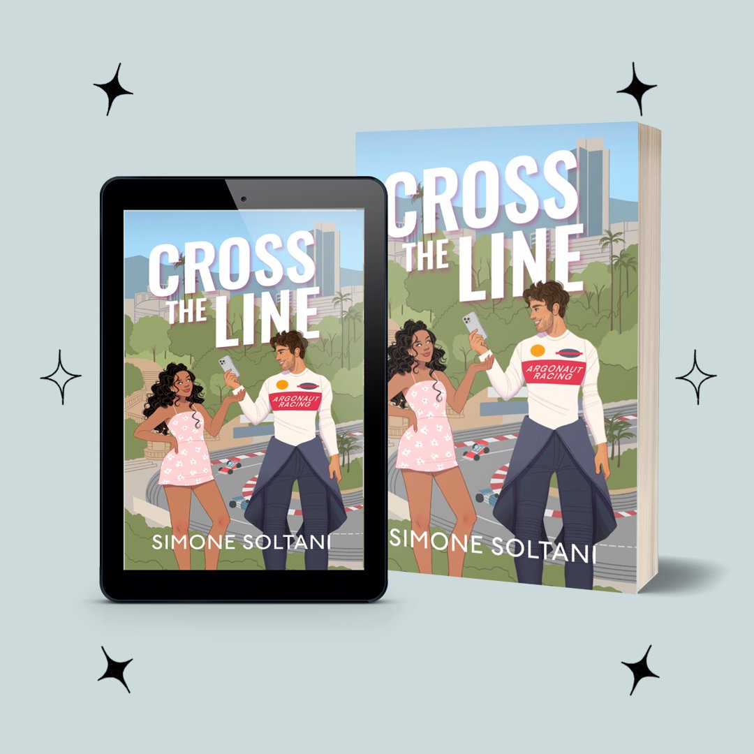 ✨cover reveal!✨ I'm so excited to share the cover for Cross the Line, a Formula 1 romance, designed by the absolutely amazing @lenikauffman Coming September 15! 🏎️