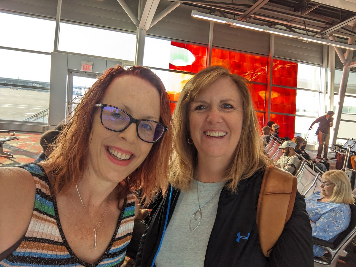 SusanHouckClark's tweet photo. @BriljentLLC at the Indianapolis airport. One of us is headed to #Civitas2023 and the other to #MESC23 Divide and conquer! #HealthITRockStar @tambrodz https://t.co/r03qssvVOW