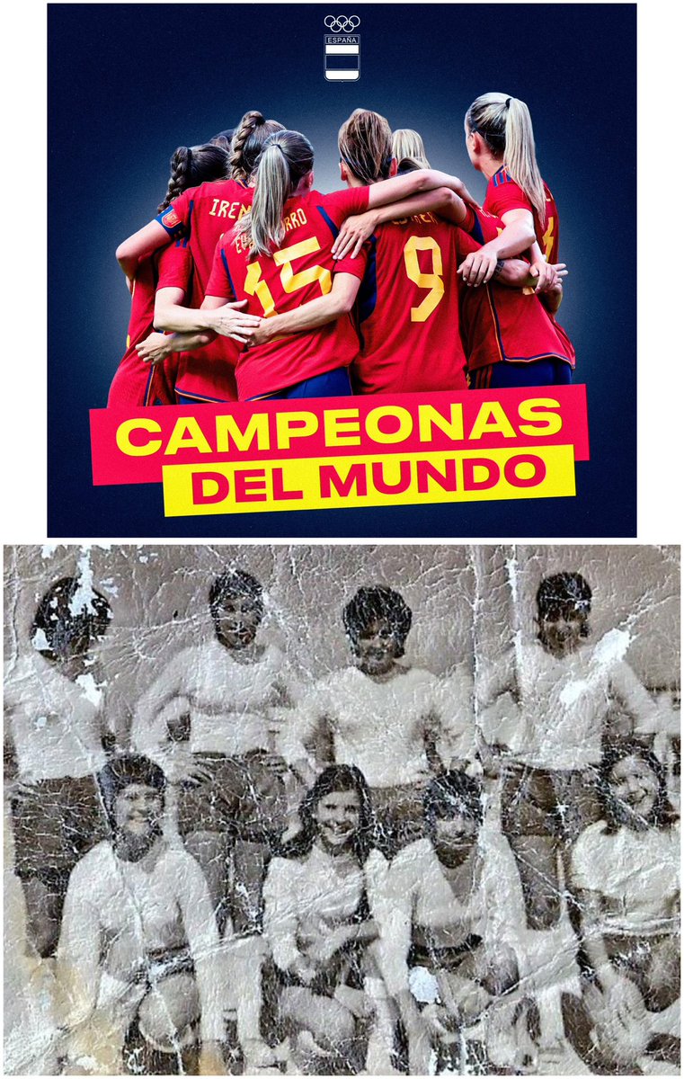 Nglezm's tweet photo. 50 años más tarde todo cobra sentido. Enhorabuena campeonas.  Y orgullosa de mi madre por formar parte de esta historia. #campeonasdelmundo #FutbolFemenino #Champions https://t.co/CetZnEE11P