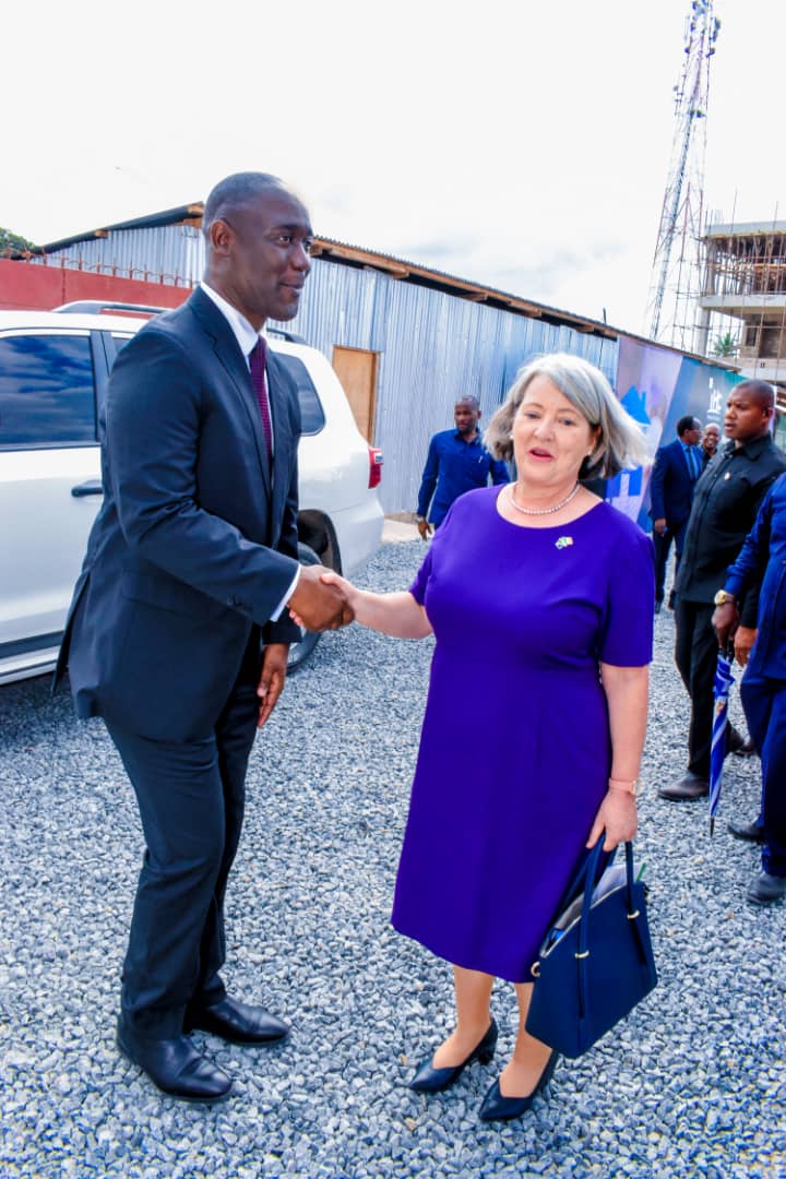 July 27th, 2023: With the Irish Ambassador to Tanzania,  Her Excellency Ambassador Mary O'Neill during the laying of the foundation stone for the construction of Mkapa Health Plaza @Imarahorizon_ @IEAmbDar