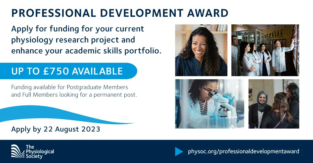 Are you a Postgraduate Member or Full Member of The Society and aren't yet in a permanent post? Don't miss out on your opportunity to receive funding for your research project, apply for the Professional Development Awards today. 📅 Apply by 22 Aug 🔗 buff.ly/3P0NfVE