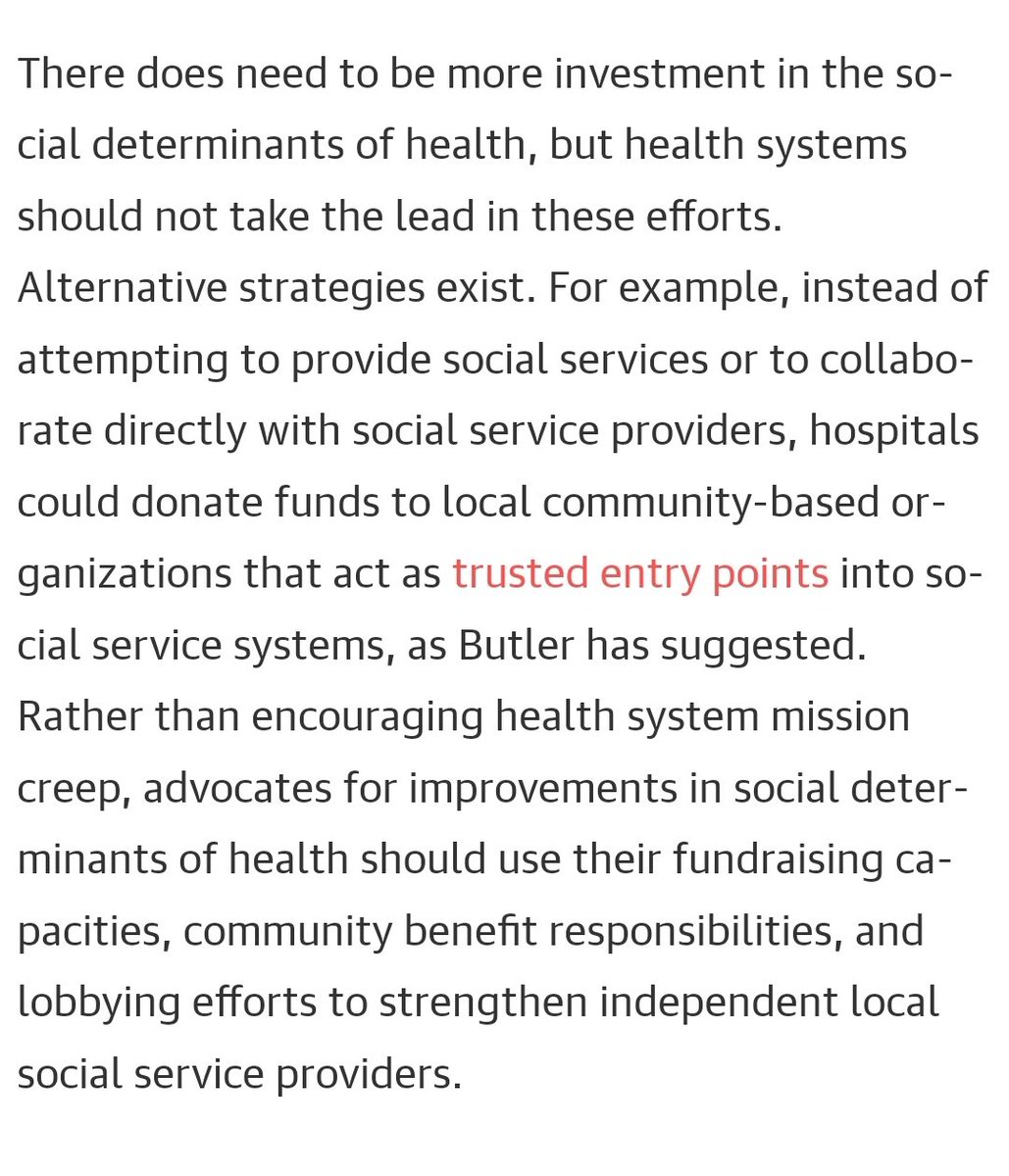 Sherry Glied and Thomas D'Aunno on why we should not rely on health systems to address social determinants of health: jamanetwork.com/journals/jama-…