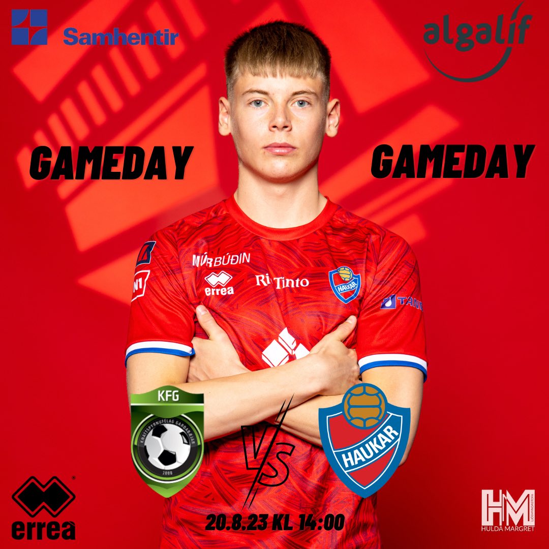 Haukar Fótbolti (@fchaukar) on Twitter photo ⚽️ L E I K D A G U R ⚽️
<a href="/kfg_official/">Kids First Group</a> 🆚 Haukar
🏟️- Samsungvöllurinn, Garðabær
📅- 20.Ágúst 2023
⏰- 14:00
🏆- 2.deild Karla KSÍ
♥️- Áfram Haukar! ⚽️ L E I K D A G U R ⚽️
<a href="/kfg_official/">Kids First Group</a> 🆚 Haukar
🏟️- Samsungvöllurinn, Garðabær
📅- 20.Ágúst 2023
⏰- 14:00
🏆- 2.deild Karla KSÍ
♥️- Áfram Haukar!