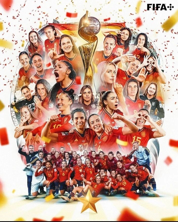 #lascampeonas 🏆 🏆 

Viva España 🇪🇸 🇪🇸 ⚽️⚽️

On top of the #world 🌟