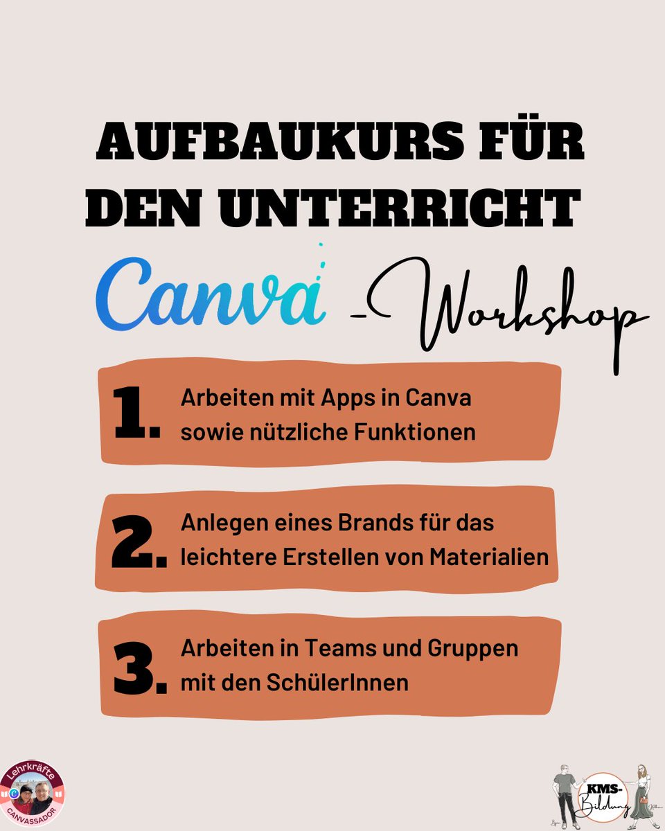 Am kommenden Dienstag findet unser Aufbauworkshop für den Einsatz von Canva im Unterricht statt 😊

Deine Anmeldung ➡️ kms-bildung.de/produkt/aufbau…