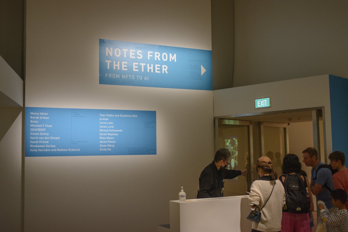 buffetlunches's tweet photo. Visited “Notes from the Ether” yesterday.

Curated by Deborah Lim and @claracxw, this exhibition at @ArtSciMuseum 🇸🇬 showcases an excellent array of digital artworks.

Took some photos and penned a short write-up on @Joynxyz:
https://t.co/PuJmlH0Mif https://t.co/rA6QjiT1ex
