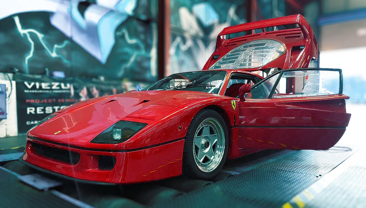 ViezuTech's tweet photo. This #SupercarSunday we bring you, the car that some would consider the first bedroom wall poster car.  The legendary Ferarri F40!

#viezu #viezutuning #poweroutput #carupgrades #customtuning #performancetuning #ecutuning #ecuremapping #performancemap
#Supercar #Sunday https://t.co/ySC0Auto7P