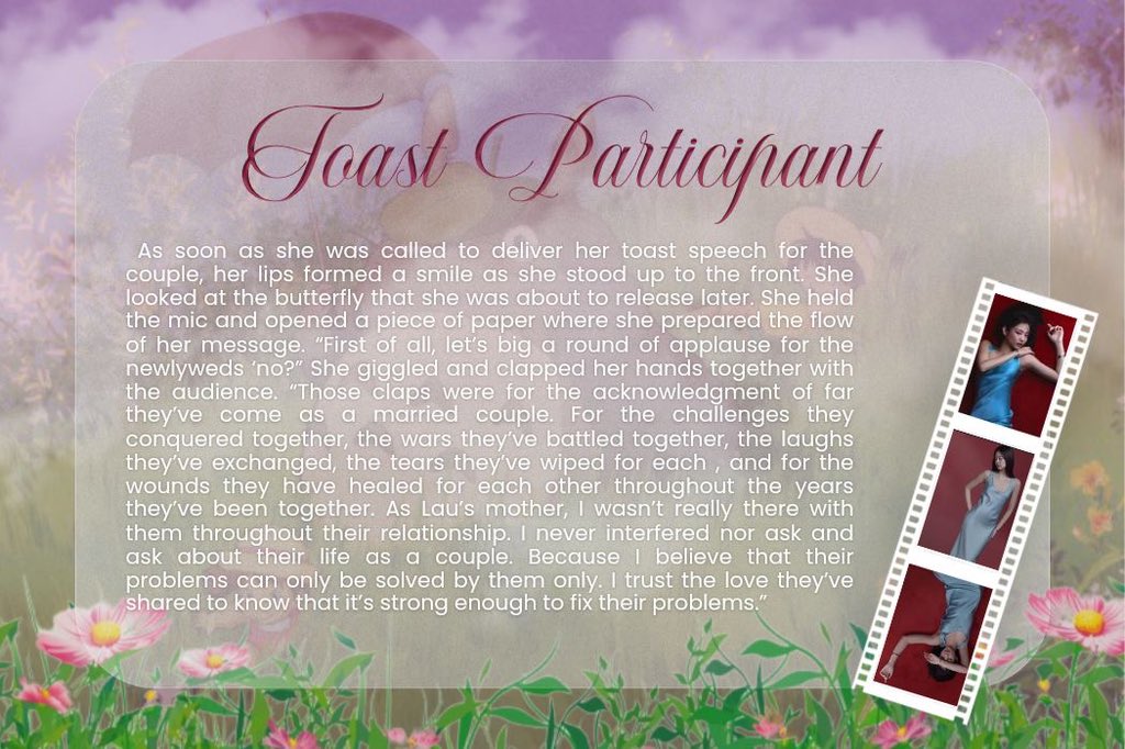 <a href="/ELAUSUPREMACY/">𝕯omain 𝕰xpansion: 𝕷aurent's 𝕮urse 𝖔f 𝕿ime</a> ⠀ 
⠀ 
⠀⠀ 🍁TOAST PARTICIPANT
       SHAE.ᥫ᭡  ✧.ﾟ :｡ 
 
⠀