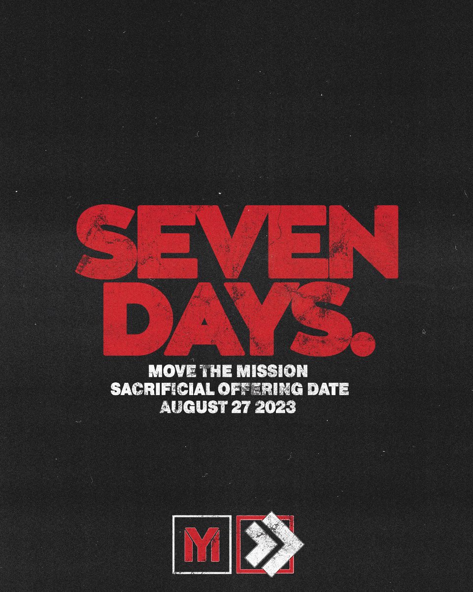 UPCIYouthMin's tweet photo. 7 days until the Move The Mission sacrificial offering date on August 27th!
#MoveTheMission https://t.co/gZc5AHfyWE