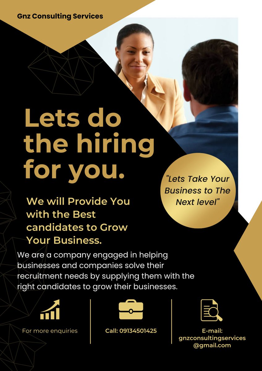 GnzConsulting's tweet image. Let&apos;s help you recruit the right candidates for your business.

#recruitment 
#gettingajob