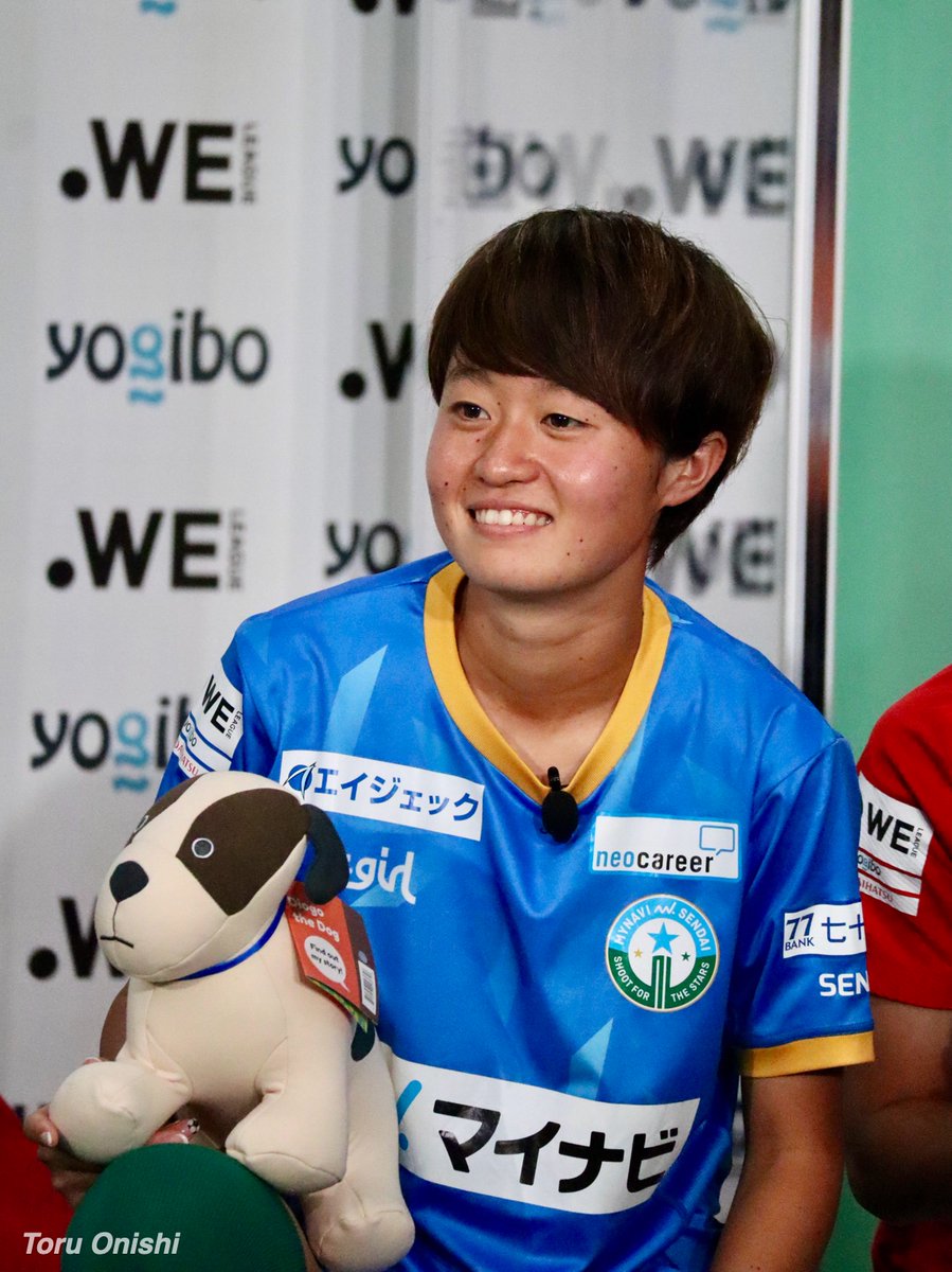 Stadio_jp's tweet photo. #宮澤ひなた 選手（#マイナビ仙台レディース）、女子ワールドカップ得点王おめでとうございます！ 2022年10月撮影 https://t.co/uTR1uTKlMi